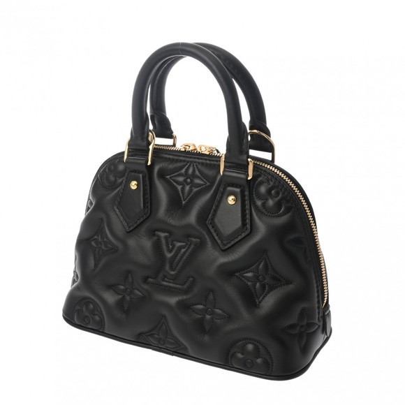 Louis Vuitton Alma Soft BB Black Calf Handbag Bag Back - Picture 2 of 15